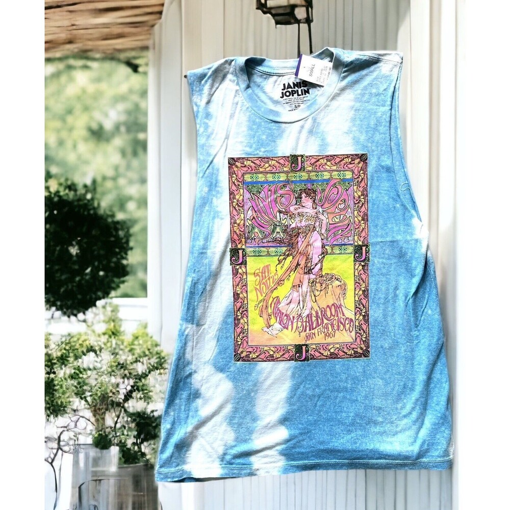 Womens Small Janis Joplin Tank Top Tie Dye Avalon Ballroom San Fransisco 1967 - Picture 1 of 1